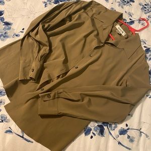 Dark Green Silk Blouse